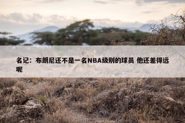 名记：布朗尼还不是一名NBA级别的球员 他还差得远呢