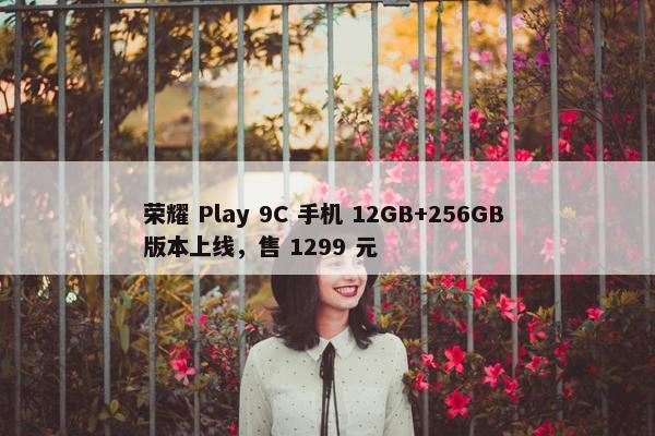 荣耀 Play 9C 手机 12GB+256GB 版本上线，售 1299 元