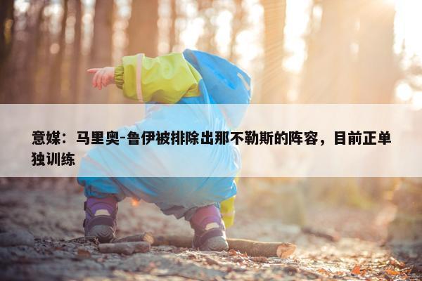 意媒：马里奥-鲁伊被排除出那不勒斯的阵容，目前正单独训练