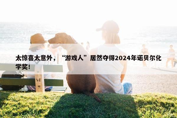 太惊喜太意外，“游戏人”居然夺得2024年诺贝尔化学奖！