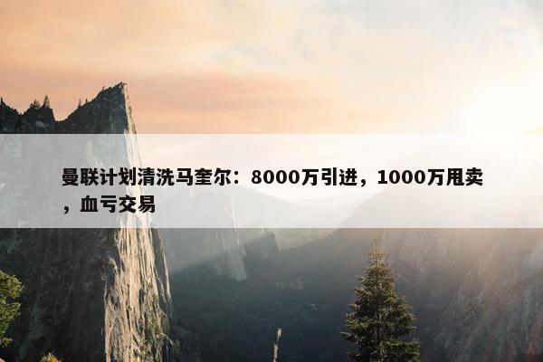 曼联计划清洗马奎尔：8000万引进，1000万甩卖，血亏交易