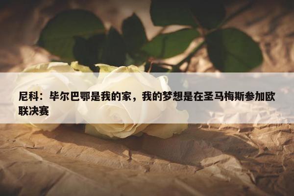 尼科：毕尔巴鄂是我的家，我的梦想是在圣马梅斯参加欧联决赛