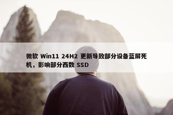 微软 Win11 24H2 更新导致部分设备蓝屏死机，影响部分西数 SSD