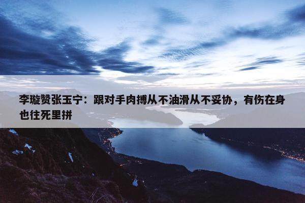 李璇赞张玉宁：跟对手肉搏从不油滑从不妥协，有伤在身也往死里拼