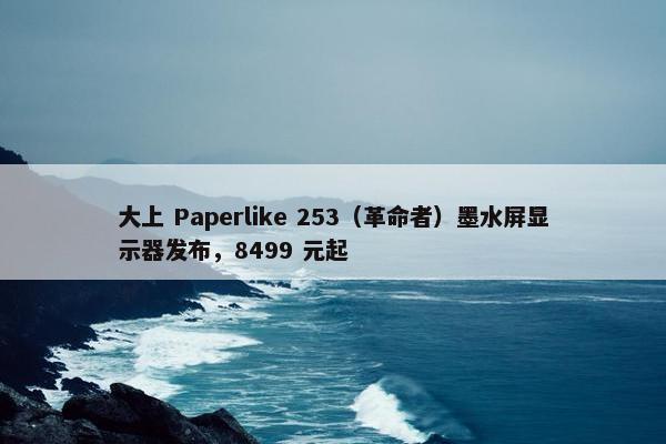 大上 Paperlike 253（革命者）墨水屏显示器发布，8499 元起