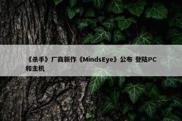 《杀手》厂商新作《MindsEye》公布 登陆PC和主机