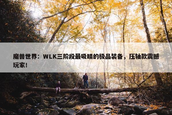 魔兽世界：WLK三阶段最吸睛的极品装备，压轴款震撼玩家！