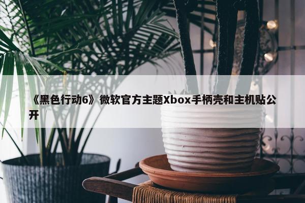 《黑色行动6》微软官方主题Xbox手柄壳和主机贴公开