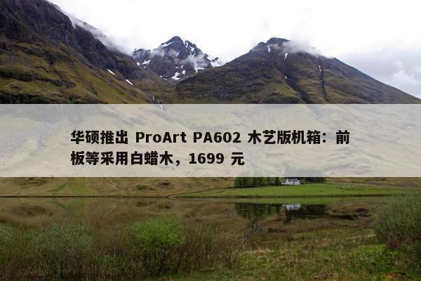 华硕推出 ProArt PA602 木艺版机箱：前板等采用白蜡木，1699 元