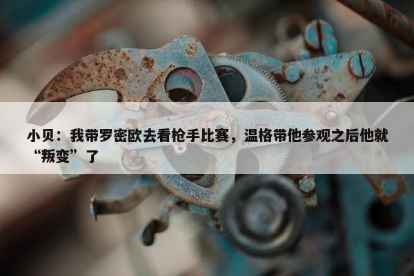 小贝：我带罗密欧去看枪手比赛，温格带他参观之后他就“叛变”了