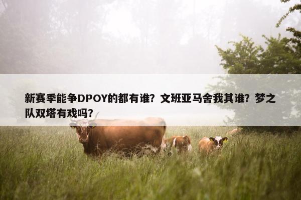 新赛季能争DPOY的都有谁？文班亚马舍我其谁？梦之队双塔有戏吗？