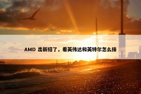 AMD 出新招了，看英伟达和英特尔怎么接