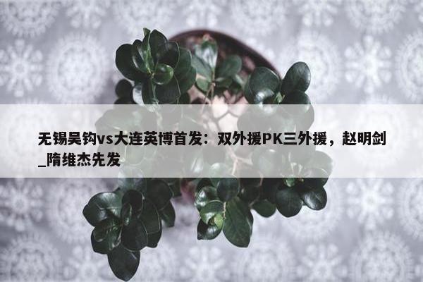 无锡吴钩vs大连英博首发：双外援PK三外援，赵明剑_隋维杰先发