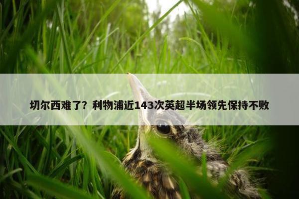 切尔西难了？利物浦近143次英超半场领先保持不败