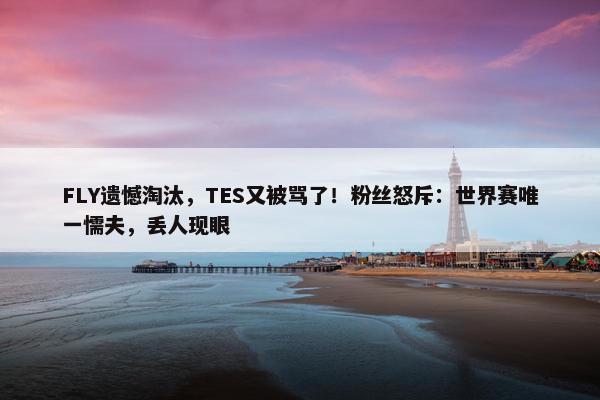 FLY遗憾淘汰，TES又被骂了！粉丝怒斥：世界赛唯一懦夫，丢人现眼