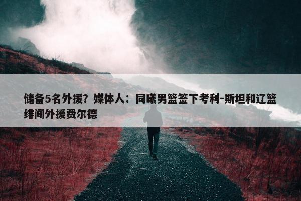 储备5名外援？媒体人：同曦男篮签下考利-斯坦和辽篮绯闻外援费尔德