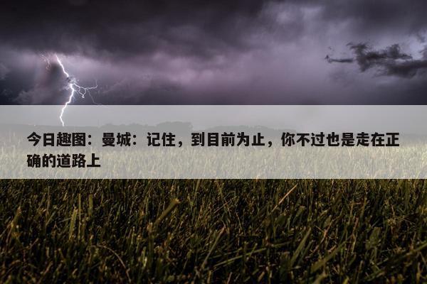 今日趣图：曼城：记住，到目前为止，你不过也是走在正确的道路上