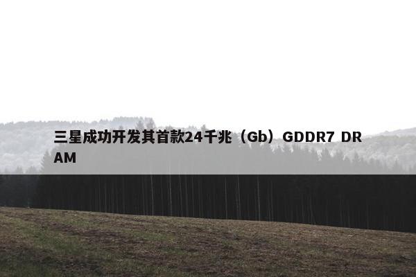 三星成功开发其首款24千兆（Gb）GDDR7 DRAM