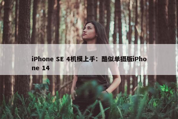 iPhone SE 4机模上手：酷似单摄版iPhone 14