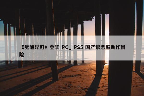 《觉醒异刃》登陆 PC_ PS5 国产银恶城动作冒险