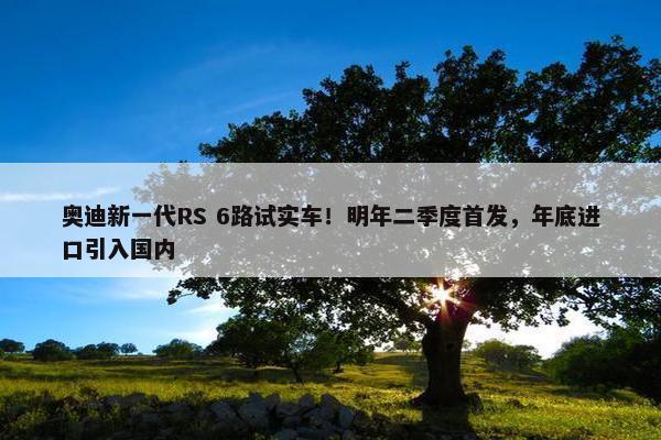 奥迪新一代RS 6路试实车！明年二季度首发，年底进口引入国内