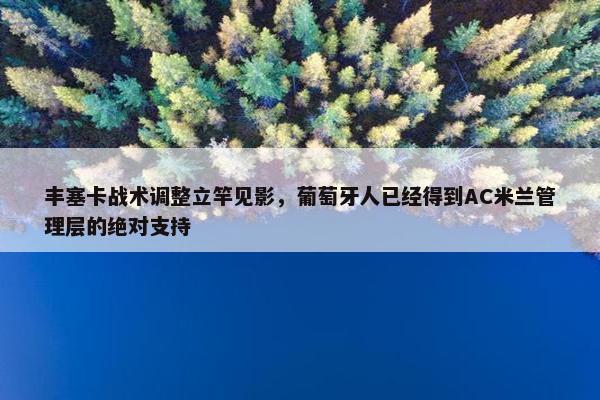 丰塞卡战术调整立竿见影，葡萄牙人已经得到AC米兰管理层的绝对支持