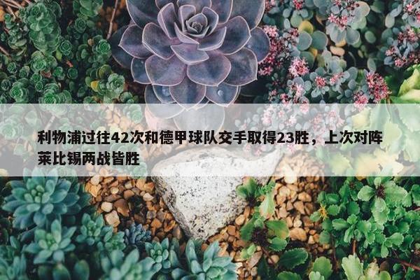 利物浦过往42次和德甲球队交手取得23胜，上次对阵莱比锡两战皆胜