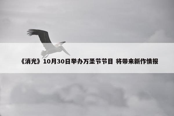 《消光》10月30日举办万圣节节目 将带来新作情报