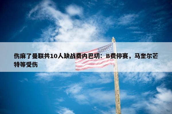 伤麻了曼联共10人缺战费内巴切：B费停赛，马奎尔芒特等受伤