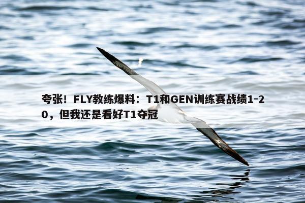 夸张！FLY教练爆料：T1和GEN训练赛战绩1-20，但我还是看好T1夺冠