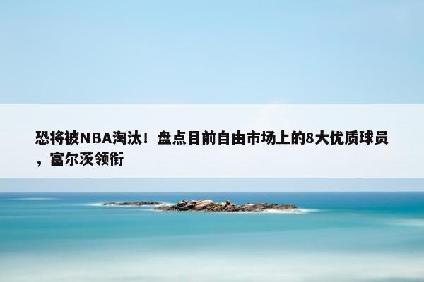 恐将被NBA淘汰！盘点目前自由市场上的8大优质球员，富尔茨领衔