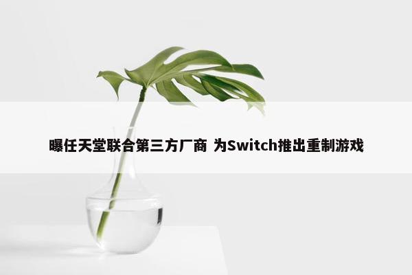 曝任天堂联合第三方厂商 为Switch推出重制游戏