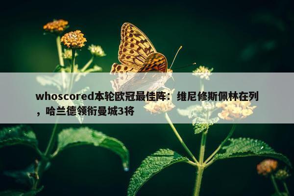 whoscored本轮欧冠最佳阵：维尼修斯佩林在列，哈兰德领衔曼城3将