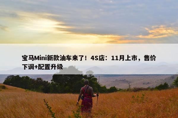 宝马Mini新款油车来了！4S店：11月上市，售价下调+配置升级