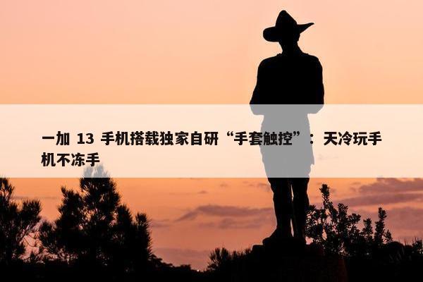 一加 13 手机搭载独家自研“手套触控”：天冷玩手机不冻手