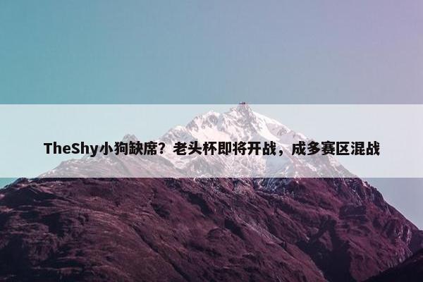 TheShy小狗缺席？老头杯即将开战，成多赛区混战