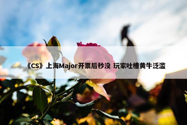 《CS》上海Major开票后秒没 玩家吐槽黄牛泛滥