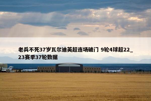 老兵不死37岁瓦尔迪英超连场破门 9轮4球超22_23赛季37轮数据