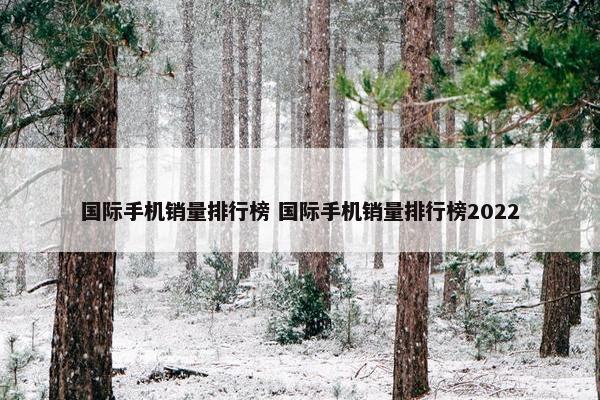 国际手机销量排行榜 国际手机销量排行榜2022