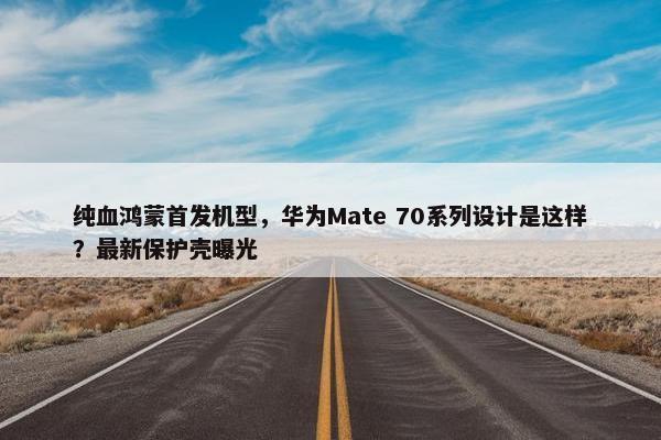 纯血鸿蒙首发机型，华为Mate 70系列设计是这样？最新保护壳曝光