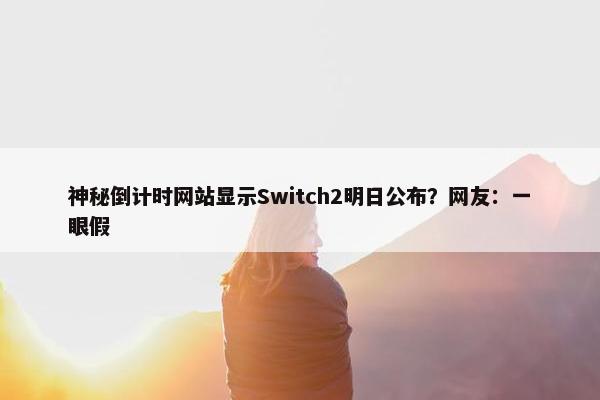 神秘倒计时网站显示Switch2明日公布？网友：一眼假