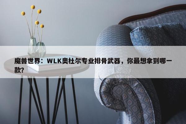 魔兽世界：WLK奥杜尔专业排骨武器，你最想拿到哪一款？