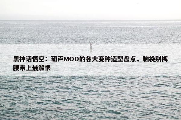 黑神话悟空：葫芦MOD的各大变种造型盘点，脑袋别裤腰带上最解恨