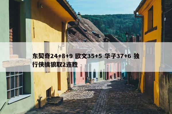 东契奇24+8+9 欧文35+5 华子37+6 独行侠擒狼取2连胜