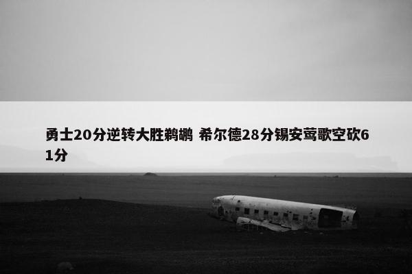 勇士20分逆转大胜鹈鹕 希尔德28分锡安莺歌空砍61分