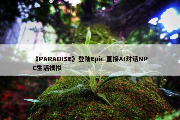 《PARADISE》登陆Epic 直接AI对话NPC生活模拟