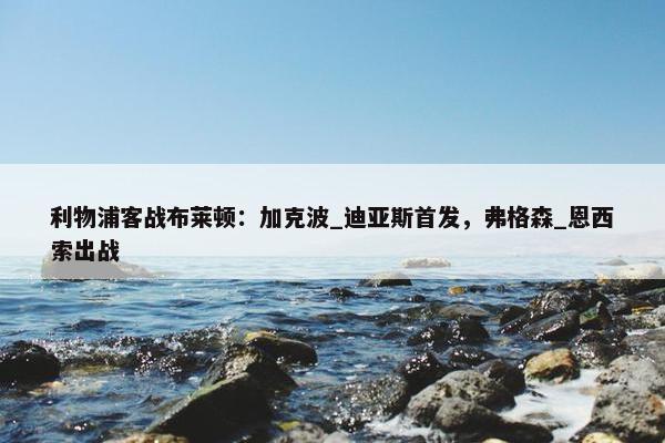 利物浦客战布莱顿：加克波_迪亚斯首发，弗格森_恩西索出战