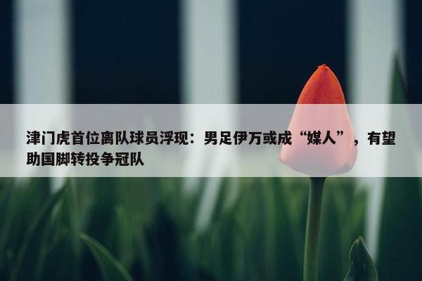 津门虎首位离队球员浮现：男足伊万或成“媒人”，有望助国脚转投争冠队