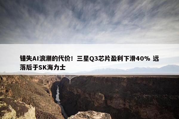 错失AI浪潮的代价！三星Q3芯片盈利下滑40% 远落后于SK海力士