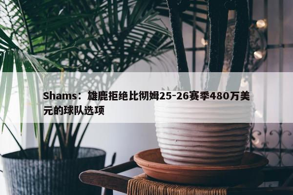 Shams：雄鹿拒绝比彻姆25-26赛季480万美元的球队选项